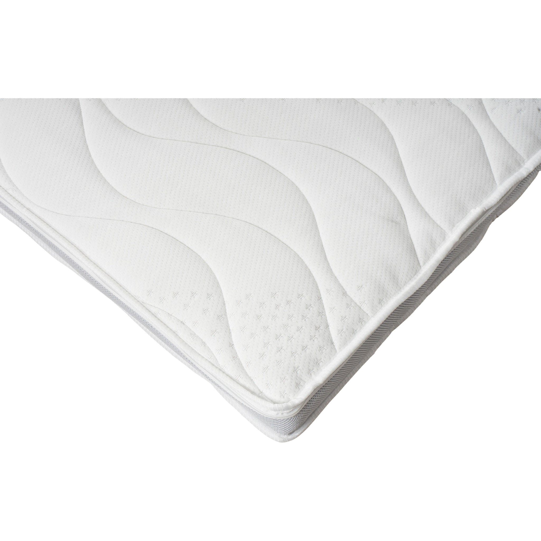 Eckansicht des Annabelle’s Comfort Toppers 7 cm – hochwertiger VitaGlow-Bezug mit feiner Struktur in der Detailansicht