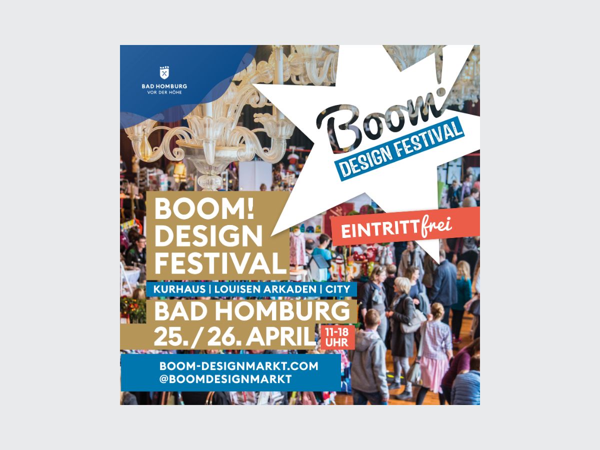 BellaSleep auf dem BOOM! Design Festival 2026 in Bad Homburg. Entdecke Schlafkomfort, Design, Lifestyle und bis zu 200 Aussteller.