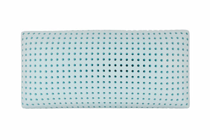Blauer Premium-Memory-Schaumkern – formstabiler, ergonomischer Komfortkern für druckentlastendes Schlafgefühl im Deluxe Pillow
