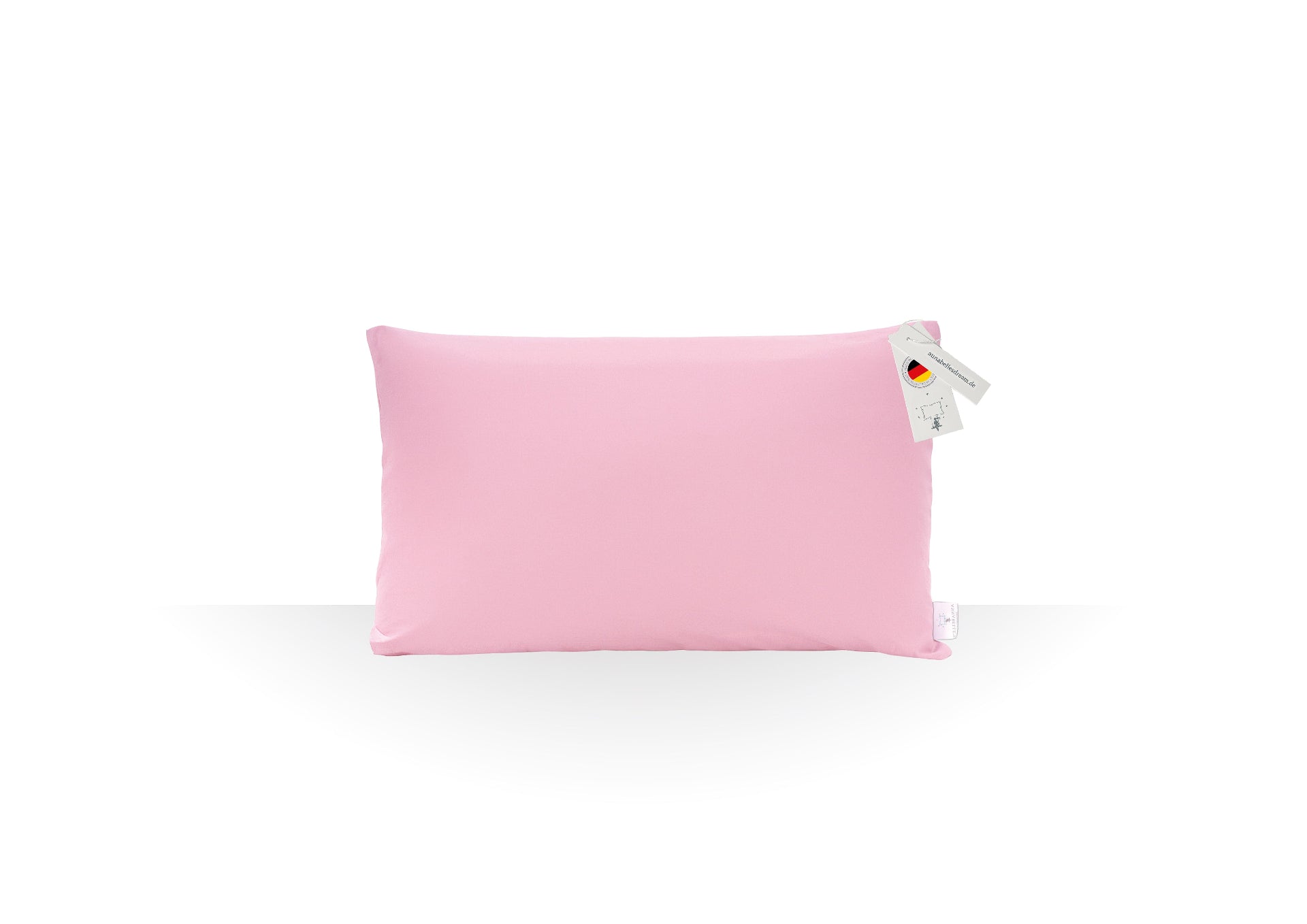 Annabelle’s Kids/Travel Pillow Little Dreamer 44×24×11 cm – Ergonomisches Kinder-Reisekissen mit weißem Memory Foam in rosa