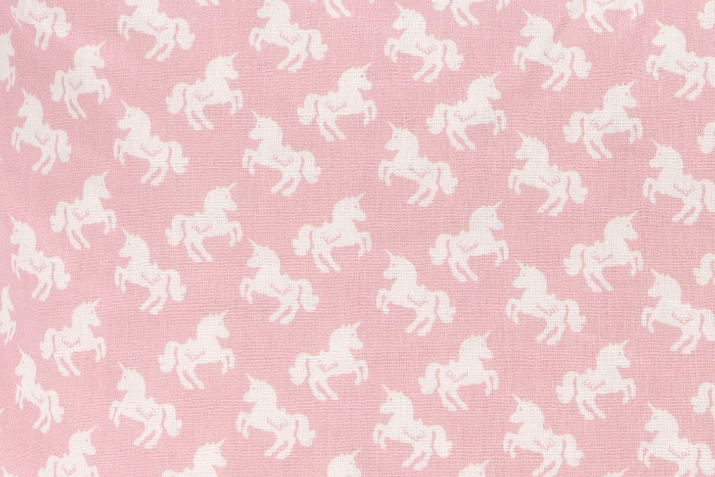 Baumwoll-Ersatzbezug 44×24 cm für BellaSleep Reisekissen – atmungsaktiv, pflegeleicht & hautfreundlich, handgefertigt in Deutschland - Rosa mit Einhörnern