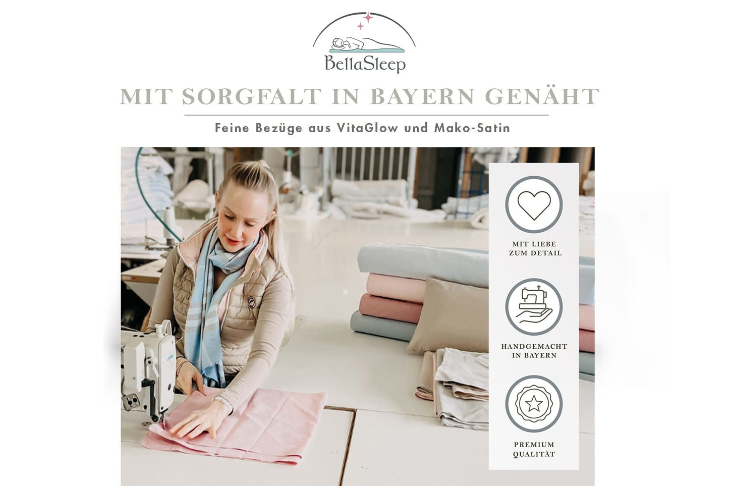 BellaSleep Deluxe Pillow Soft 80×40×12 cm – Hohes, weiches Memory Foam-Kissen für sanftes Einsinken und regenerierenden Schlaf in Bayern gefertigt