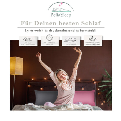 Für deinen besten Schlaf. Extra Weiches Schalfkissen, druckentlastend und formstabil